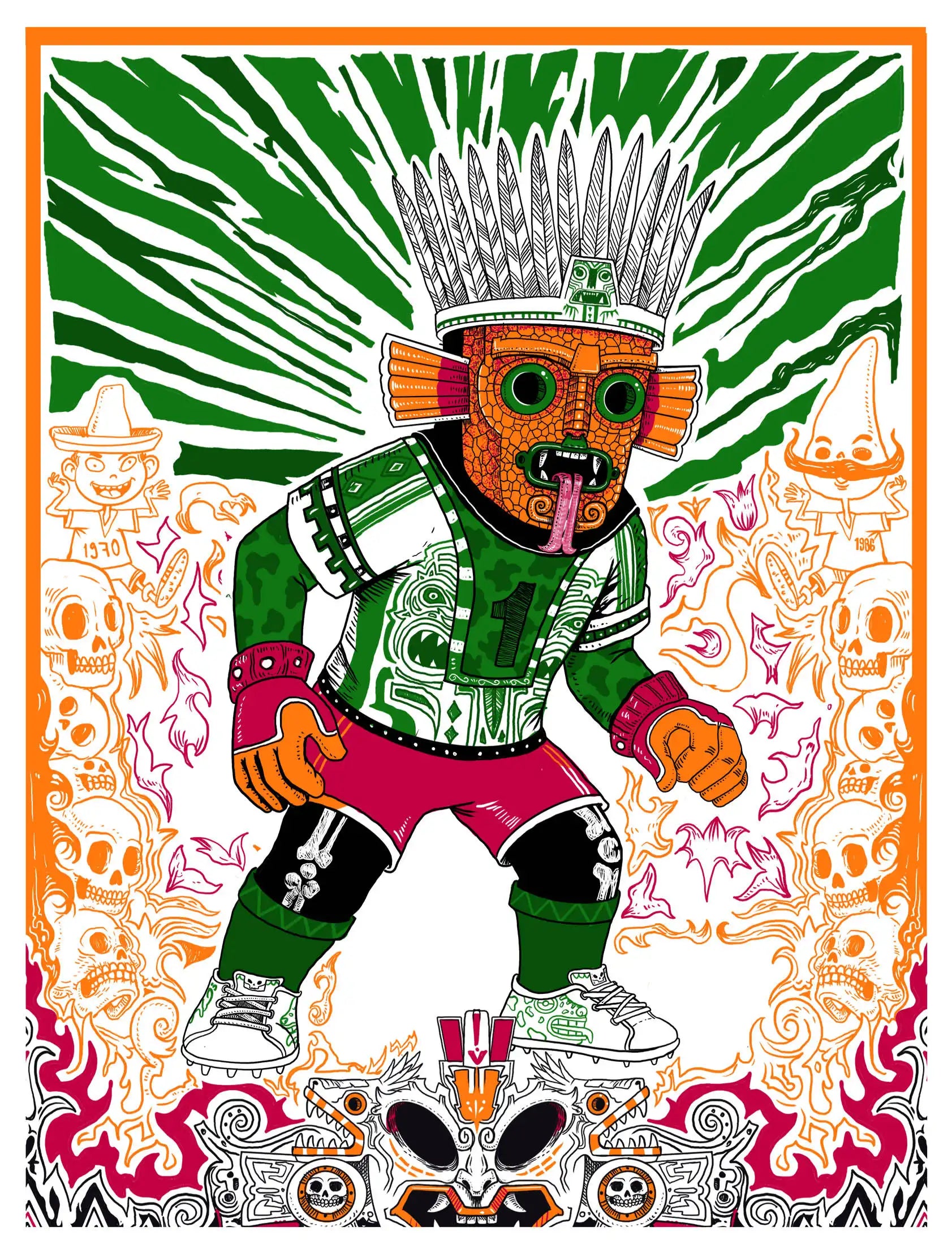 El Portero — serigrafía original Niebla × Saner, colección Los Diez Sagrados