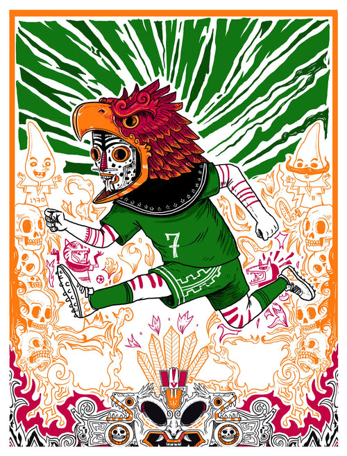 El Águila — serigrafía original Niebla × Saner, colección Los Diez Sagrados