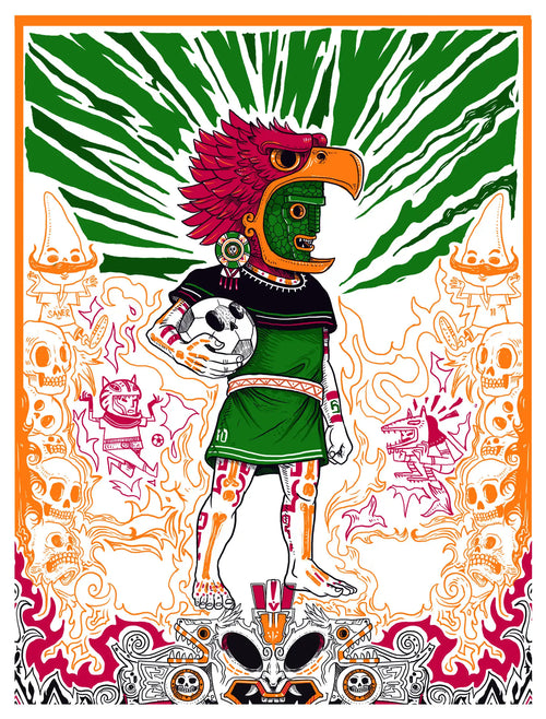 El Águila Real — serigrafía original Niebla × Saner, colección Los Diez Sagrados